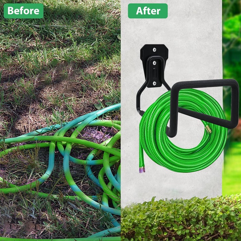 Dotet Garden Hose Holder - Hose Hanger Wall Mount, Heavy Duty Water Hose Holder for Outdoor/Indoor Use in Yard, Metal Durable Hose Hooks, Ideal for Water Hose Storage - Image 5